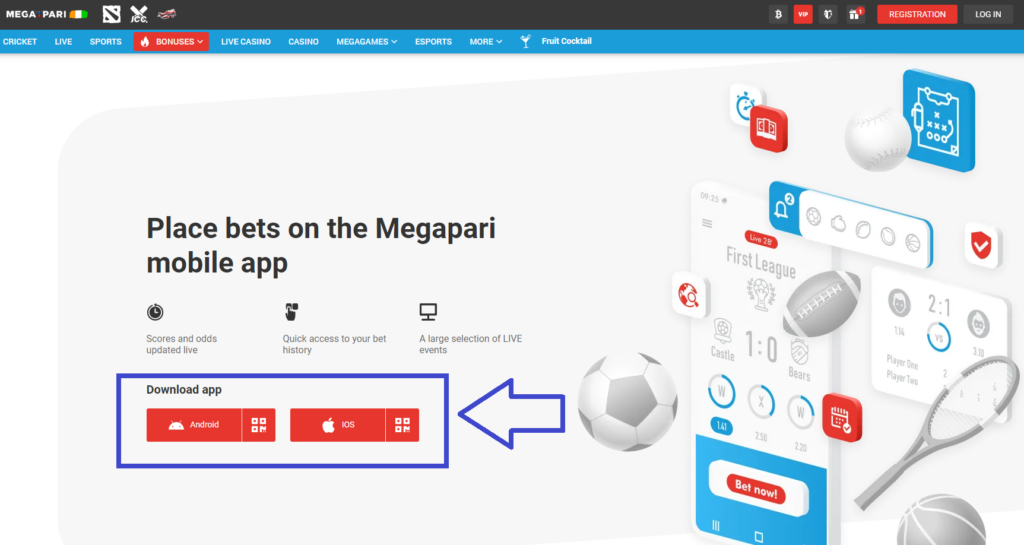 Instructions for MegaPari Android download