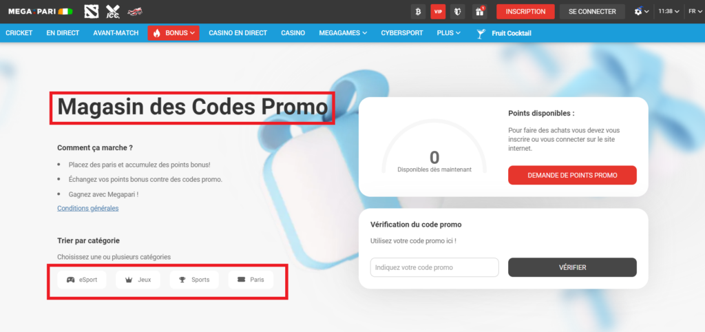 La façon dont un joueur peut obtenir un code promotionnel